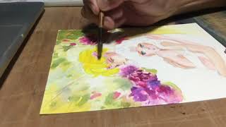 Watercolor  Demo: Japan Comic 蒼之封印