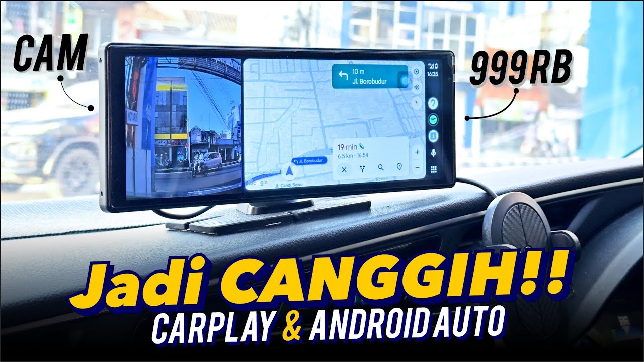 gak usah ganti headunit, pake ini aja !!!!  Android Auto-Apple Car Play Dashscreen cam
