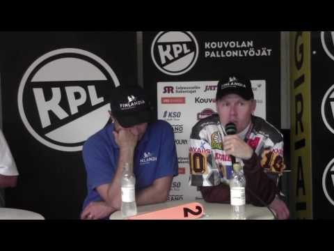 13.7.2016 Kouvolan Pallonlyöjät - Hyvinkään Tahko ottelun lehdistotilaisuus