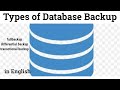 Different Types Of Backup In MySql How To Backup Database Full Backup Differential Backup