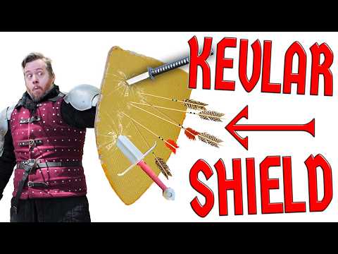 Yes, this is a REAL KEVLAR Shield and we TESTED is against MEDIEVAL WEAPONS!