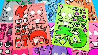 [papertoys] Sticker Sprunki baby so cute ~ Unbox ~ ASMR #sticker #sprunki #unbox