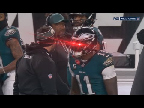 AJ Brown and Nick Sirianni get HEATED on the sideline | Philadelphia Eagles Vs San Francisco 49ers