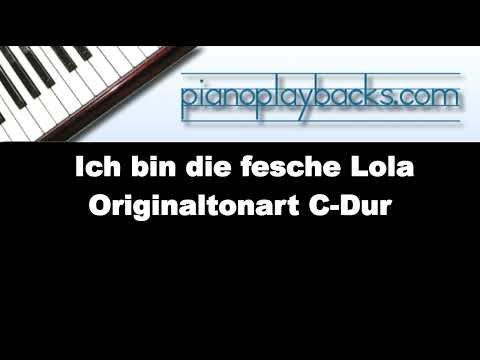 Ich bin die fesche Lola (Friedrich Hollaender Cover) Playback Instrumental Demo Originaltonart C-Dur