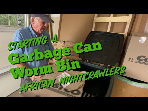 Step by Step Filling a Garbage Can Worm Bin