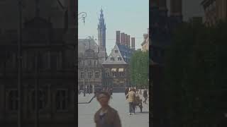 Main Central Square in Haarlem, the Netherlands in 1913