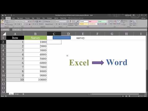 Push Data from Excel to MS Word Content Controls using Excel VBA