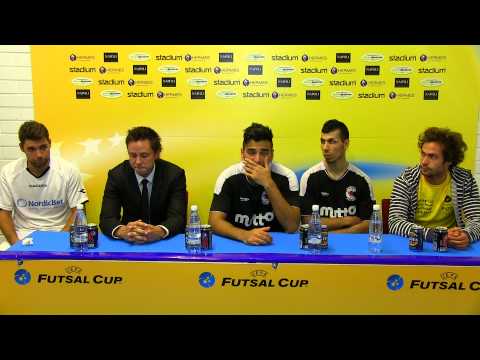 Press conference JB Gentofte-Hamburg Panthers UEFA Futsal Cup Tampere FInland 29.8.2013