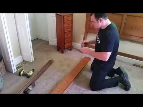 Part of a video titled How to take apart a sleigh bed - YouTube