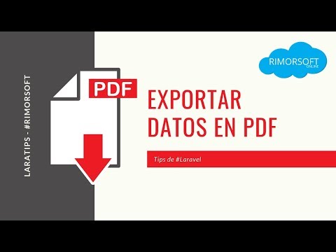 Tip 8 Exportar datos en PDF desde Laravel | Rimorsoft Online