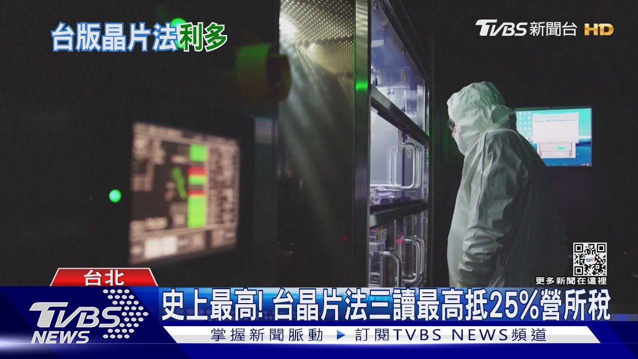 史上最高! 台晶片法三讀最高抵25%營所稅