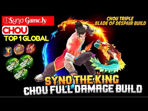 Syno The King, Chou Full Damage Build [ Top 1 Global Chou ] ⒾSყɳσ Game.ly Chou Mobile Legends Video