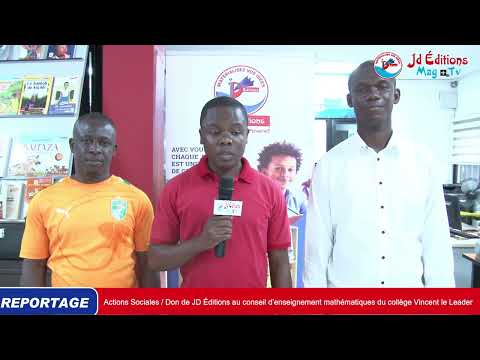 Don de JD Éditions au conseil d’enseignement mathématiques du collège Vincent le Leader