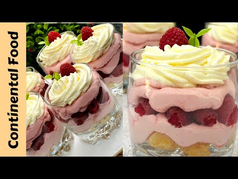Raspberry Mousse Dessert Cup | Best Raspberry Mousse Recipe By Continental Food