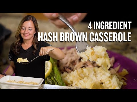 Easy HASHBROWN Casserole Recipe with Only 4 Ingredients!