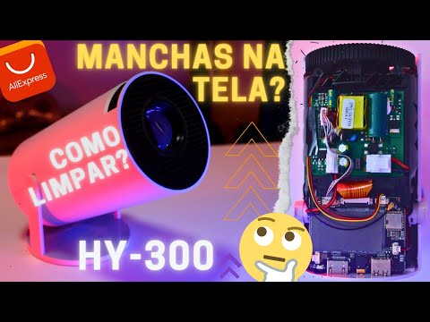 Projetor Inteligente, BARATO e SUJO! 🤣 HY-300 do Aliexpress. Como fazer a limpeza do projetor HY-300