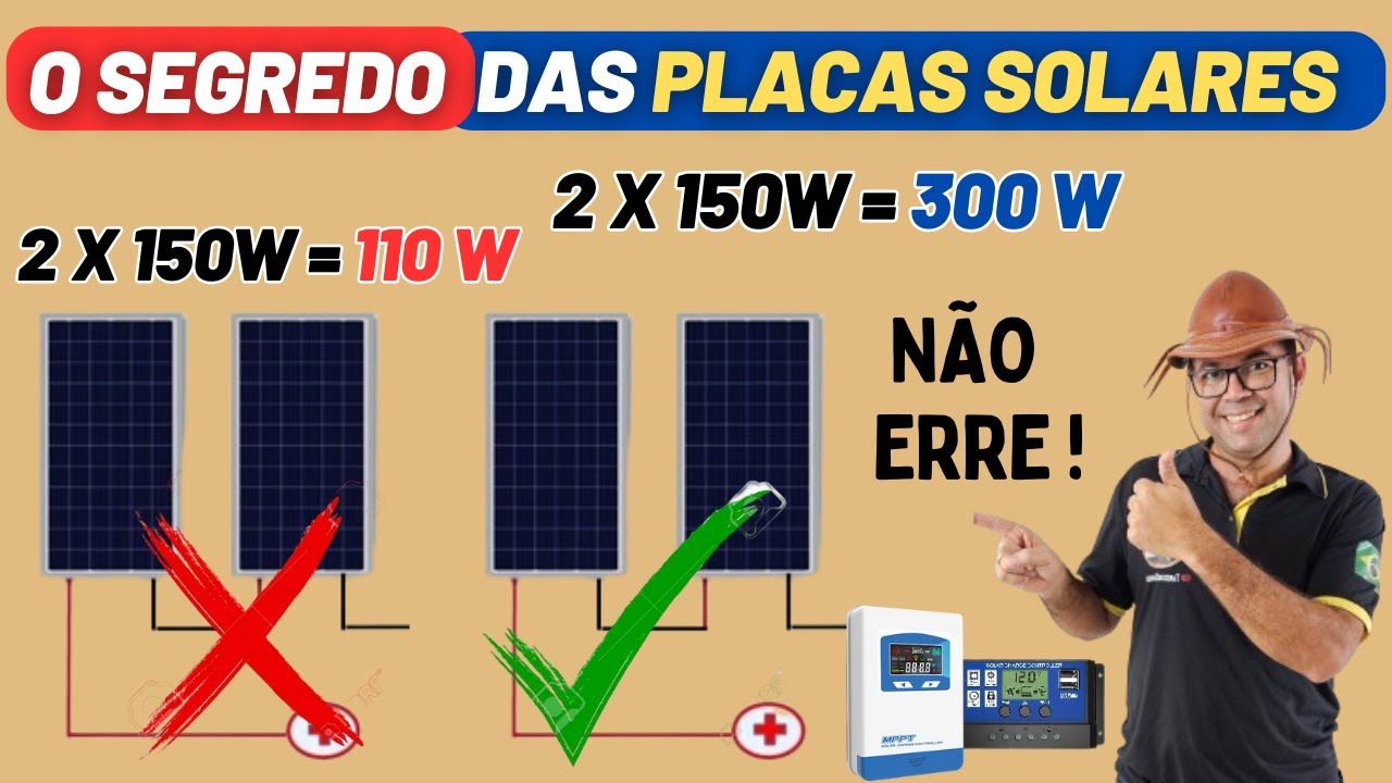 Como ligar Placa solar☀️ da FORMA CORRETA para gerar mais🔌Energia
