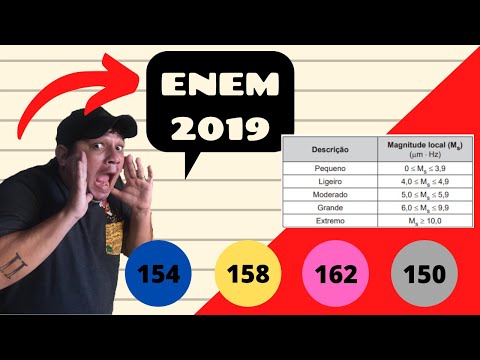 ENEM 2019 Questão 150 Prova Cinza - Matemática Logaritmo Escala Richter Magnitude