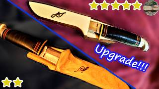 Unique fixed blade knife sheath made out of wood!