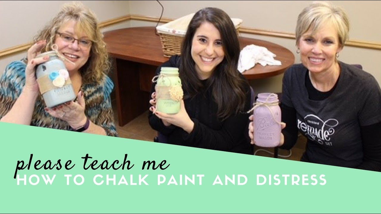 How to Chalk Paint and Distress Mason Jars