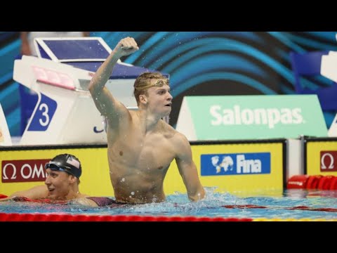LÉON MARCHAND CHAMPION DU MONDE DU MONDE DU 200M 4 NAGES