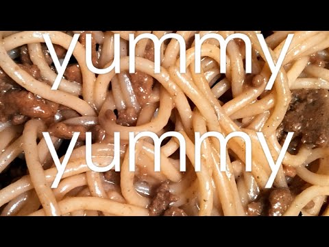 Espaguete de Carne/ Receita Simples/ Gostoso😋