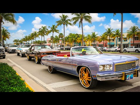 THE MIDWEST TAKE OVER THE STREETS OF MIAMI DONKS G-BODY BOX CHEVYS 