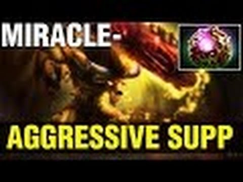 INSANE AGGRESSIVE SUPPORT !!   MIRACLE  EARTHSHAKER   Dota 2