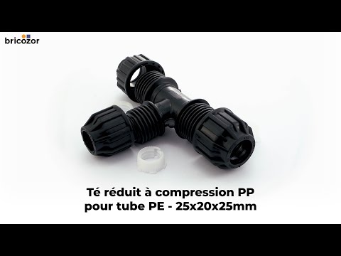 Té réduit à compression polypropylène pour tube PE CODITAL