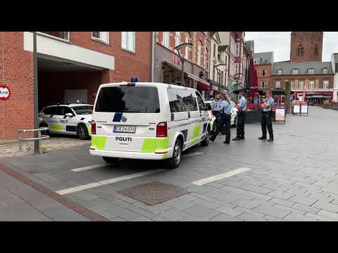 Stor politistyrke i Slagelse Midtby