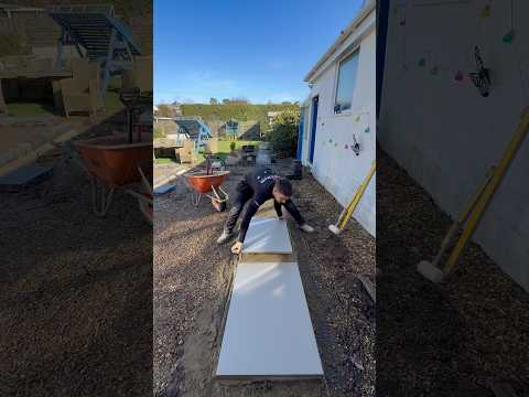 Built a “simple” path (It Wasn’t Simple) #path #landscaping #beforeandafter #garden