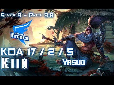 AFs Kiin YASUO vs VEL'KOZ Mid - Patch 9.8 KR Ranked