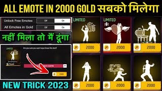 all emote in 2000 gold | free fire free emote | how to get emote in gold | village player