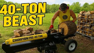 Champion 40 -Ton Log Splitter Review — Real-World Test!