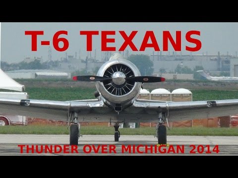 T-6 Texans, SNJs, and Harvards at Thunder Over Michigan 2014