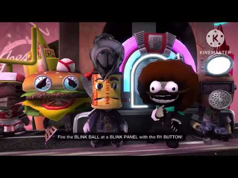 Out Walking The Dog 2 but you Fire the blink ball at a blink panel with the R1 button