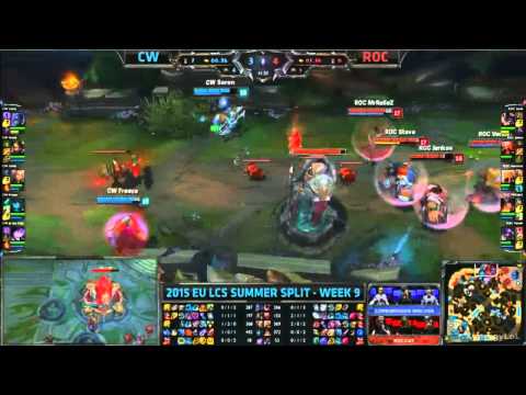 Ending of CW vs Roccat - W9D1 EU LCS Summer 2015 - League of Legends