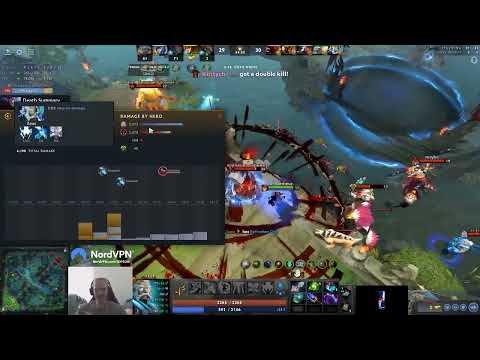 insane damage from Bloodrage + 2x Zeus ulti