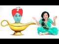 Stacy e pai como heróis do conto de Aladdin Stacy e pai como heróis do conto de Aladdin