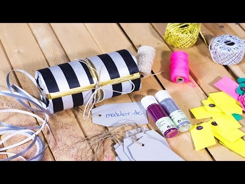 Tutorial: Runde Geschenke einpacken