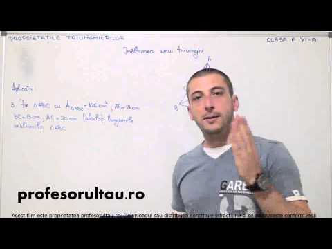inaltime triunghi probleme - profesorultau.ro