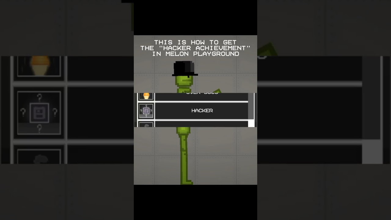 How to get the "hacker achievement" in melon playground #melonplayground #shorts