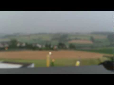 Hit by electrical discharge from lightning