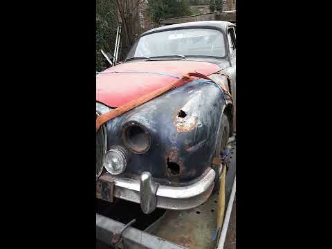 Jaguar MK2 3.8 manual OD arrives at the Ed Shed...