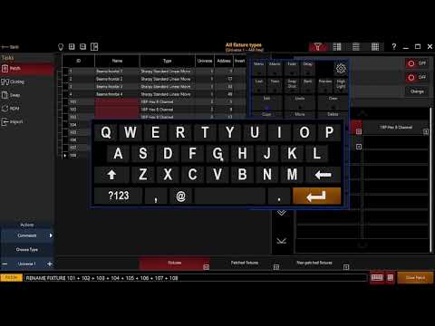 02 Onyx Obsidian DMX by Eltation - Patch "Choose Type" y Unpatch.
