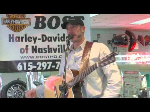 Geoff Elvee playing the NashvilleEar.com Songwriter Stage at Bost Harley Davidson