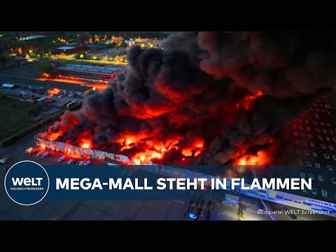 POLEN: Großbrand in Warschau! Shoppingcenter mit 1.500 Geschäften in Flammen