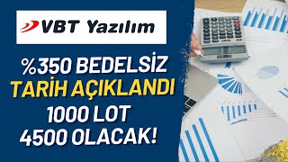 VBT YAZILIM BEDELSİZ TARİHİ AÇIKLANDI! İŞTE TÜM DETAYLAR! #borsa #vbtyz
