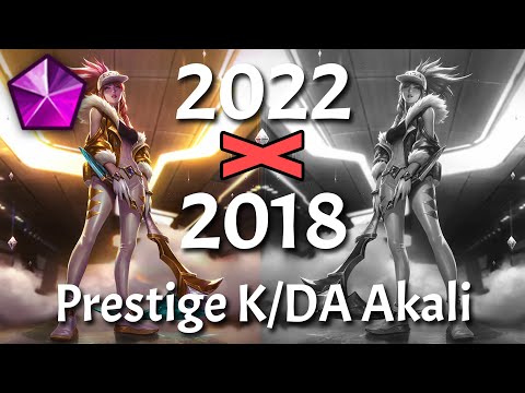 What's new in 2022 Prestige K/DA Akali? | Skin Comparison