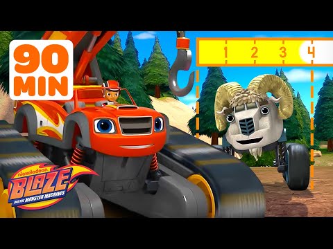 90 MINUTES of Blaze's Big Horn Rescues and Adventures! | Blaze and the Monster Machines